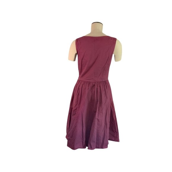 AS IS Retro Dress DIY Dyed Purple Upcycle Repair Repurpose Rockabilly L or M - Picture 3 of 11